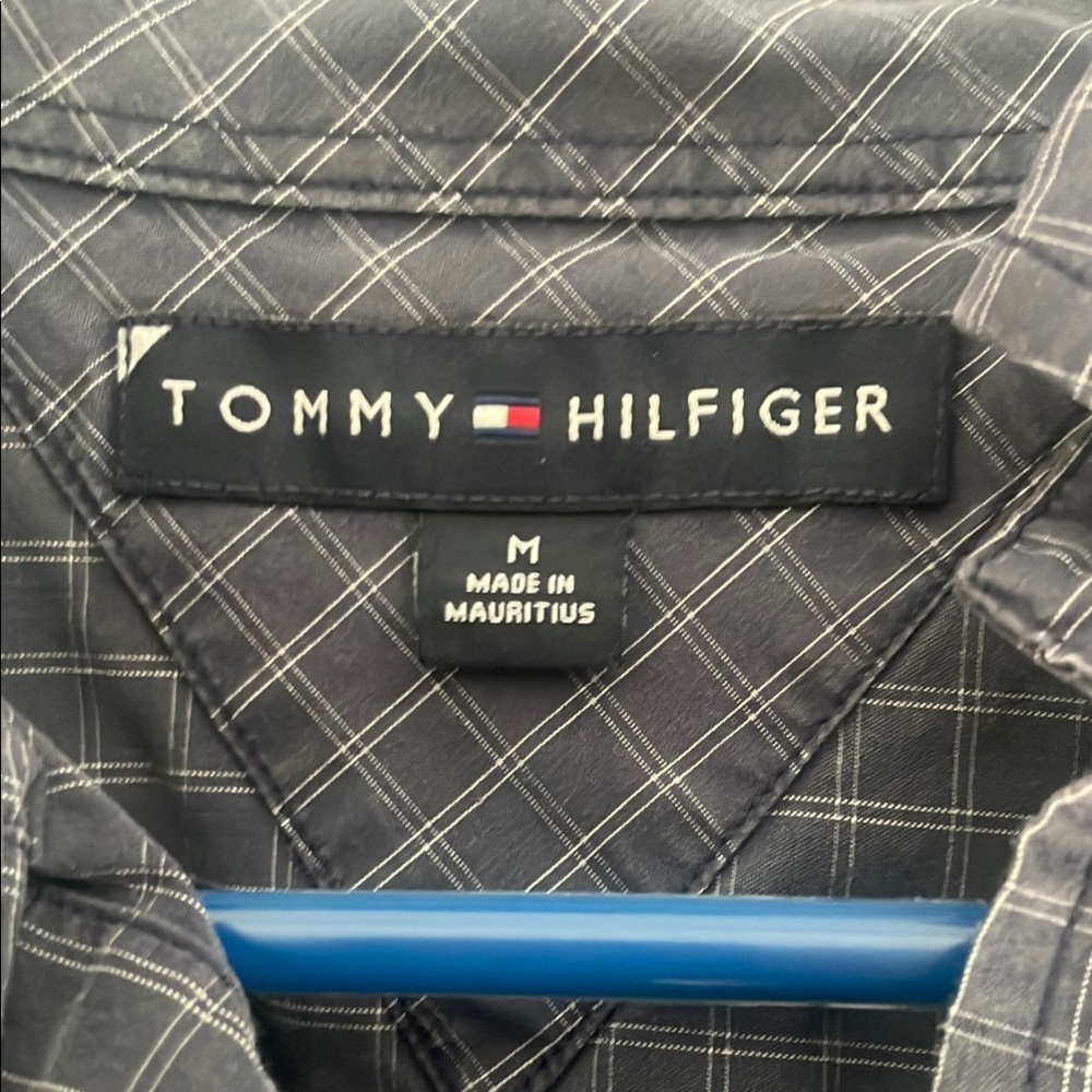 Tommy Hilfiger Blue Casual Check Shirt - Picture 2 of 3